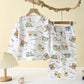 Soft Breathable Cotton Baby Children Pajamas Set Cute Cartoon Long Sleeve Home Sleepwear Set for 0 - 5 Years Old - Clothesfassion.store