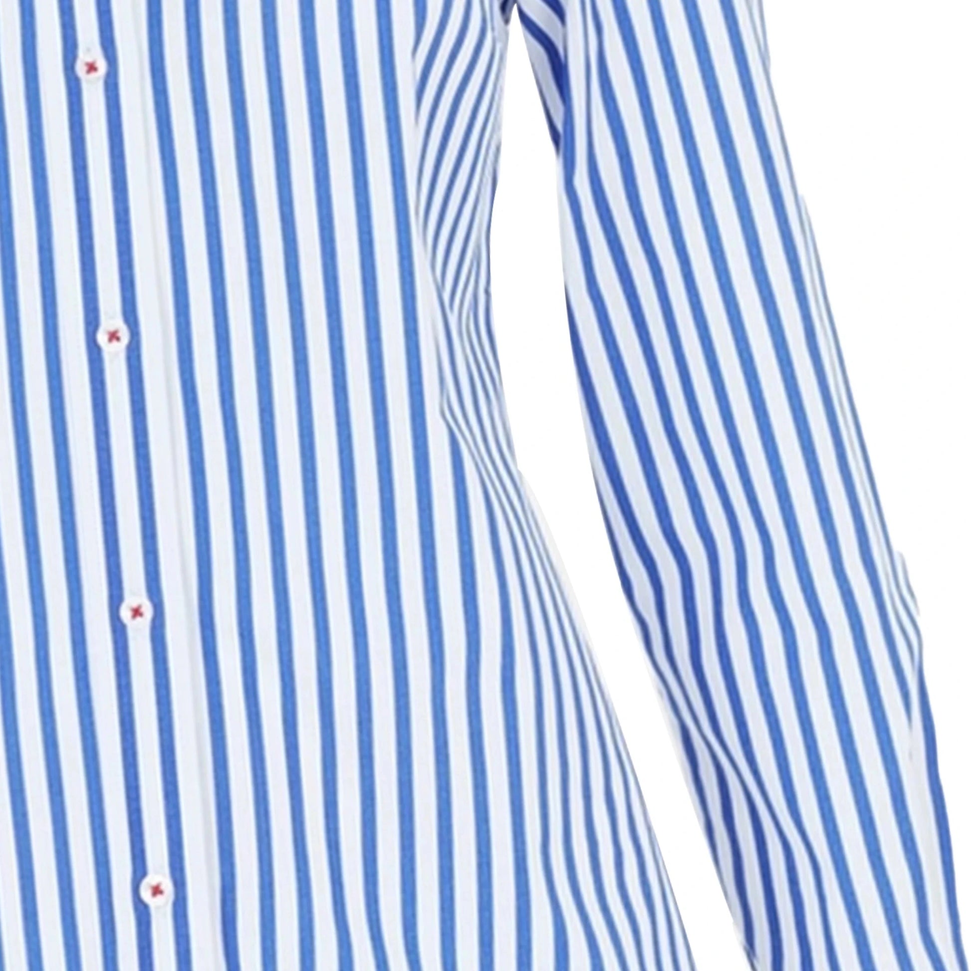 Spring 2025 Women Shirts Slim Waist Design Blouse Vintage Embroidery Female Blouses Fashion Stripe Office Ladies Shirts - Clothesfassion.store