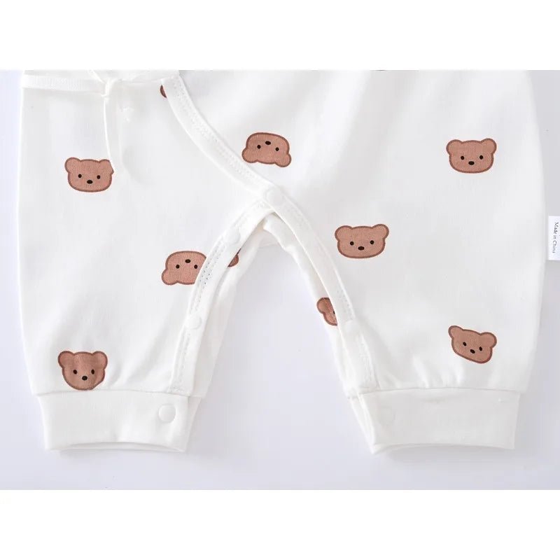 Spring and Autumn Cute Baby Boy Girl Clothes Baby Romper Long Sleeve Bear Cartoon Pattern Bodysuit - Clothesfassion.store