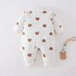Spring and Autumn Cute Baby Boy Girl Clothes Baby Romper Long Sleeve Bear Cartoon Pattern Bodysuit - Clothesfassion.store