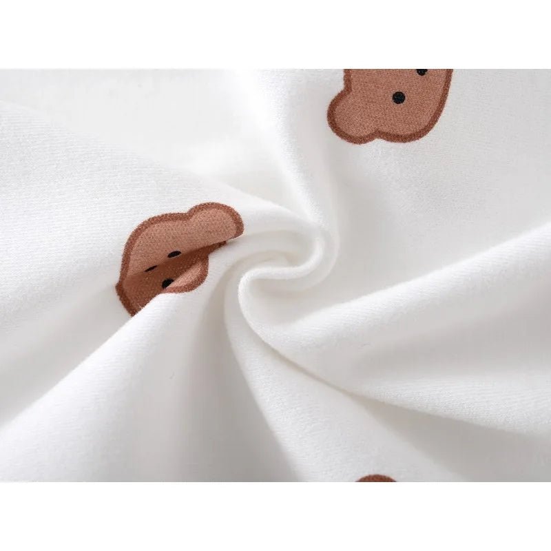 Spring and Autumn Cute Baby Boy Girl Clothes Baby Romper Long Sleeve Bear Cartoon Pattern Bodysuit - Clothesfassion.store