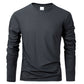 Spring Autumn Men‘s T-shirts Long Sleeve Casual Tops Solid Color High Quality Black T-Shirt Classic Men Clothing - Clothesfassion.store
