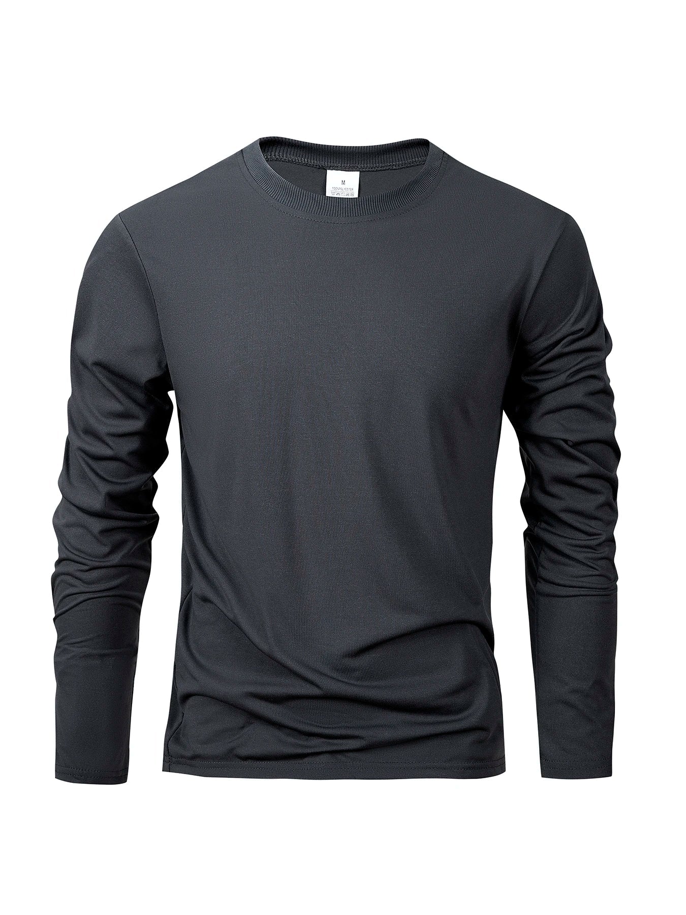 Spring Autumn Men‘s T-shirts Long Sleeve Casual Tops Solid Color High Quality Black T-Shirt Classic Men Clothing - Clothesfassion.store