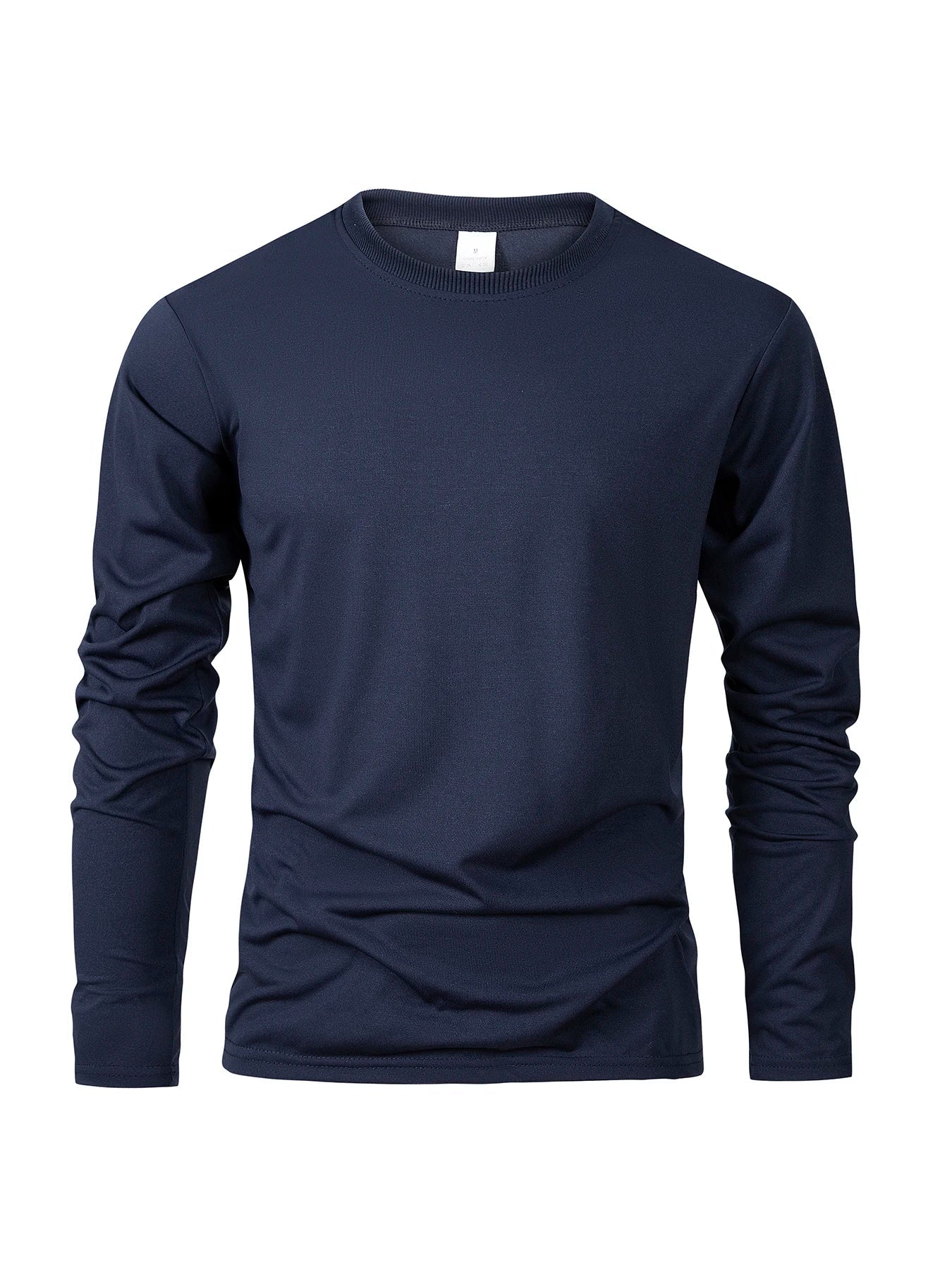 Spring Autumn Men‘s T-shirts Long Sleeve Casual Tops Solid Color High Quality Black T-Shirt Classic Men Clothing - Clothesfassion.store