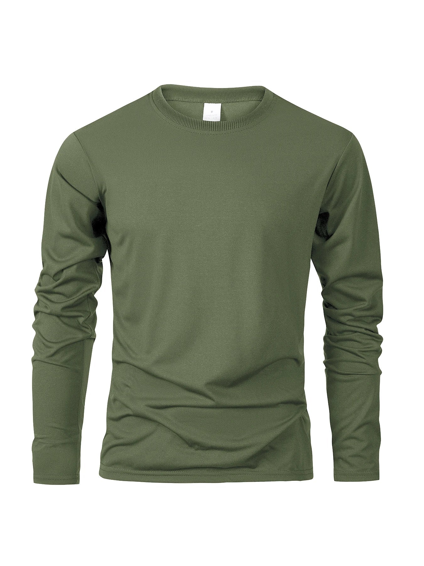 Spring Autumn Men‘s T-shirts Long Sleeve Casual Tops Solid Color High Quality Black T-Shirt Classic Men Clothing - Clothesfassion.store