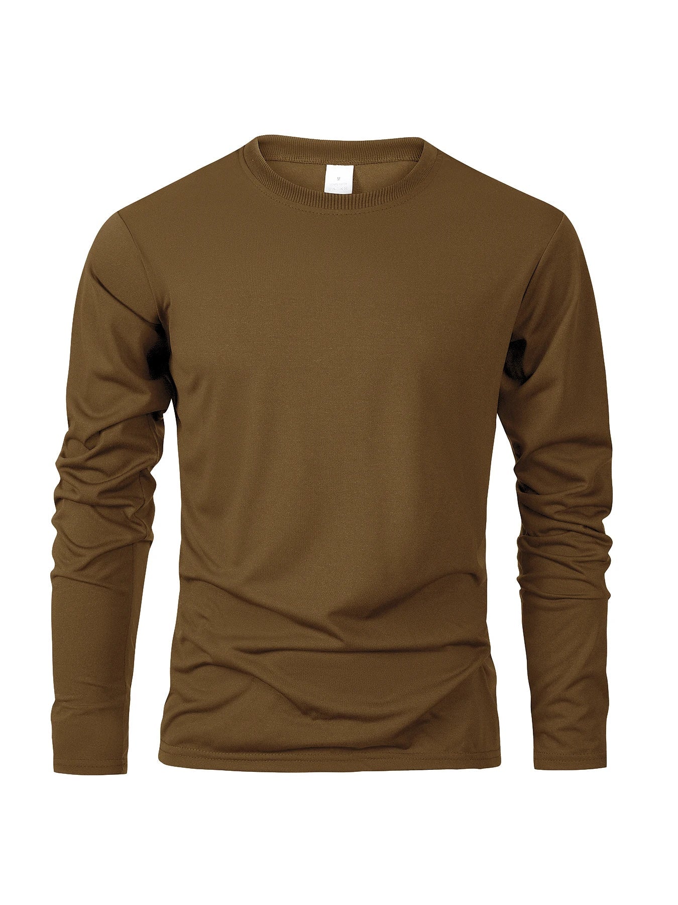 Spring Autumn Men‘s T-shirts Long Sleeve Casual Tops Solid Color High Quality Black T-Shirt Classic Men Clothing - Clothesfassion.store