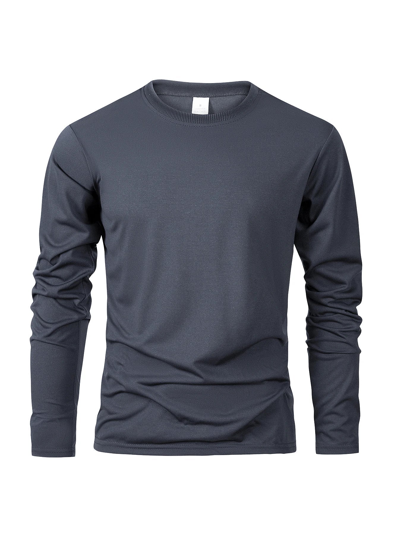Spring Autumn Men‘s T-shirts Long Sleeve Casual Tops Solid Color High Quality Black T-Shirt Classic Men Clothing - Clothesfassion.store