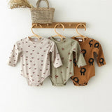 Spring Summer Baby Clothing Cotton Printed Infant Jumpsuits Newborn Long Sleeve Bodysuits - Clothesfassion.store