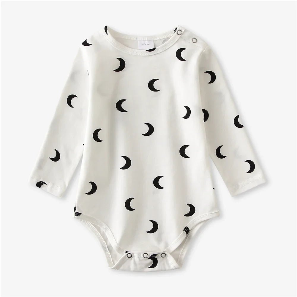Spring Summer Baby Clothing Cotton Printed Infant Jumpsuits Newborn Long Sleeve Bodysuits - Clothesfassion.store