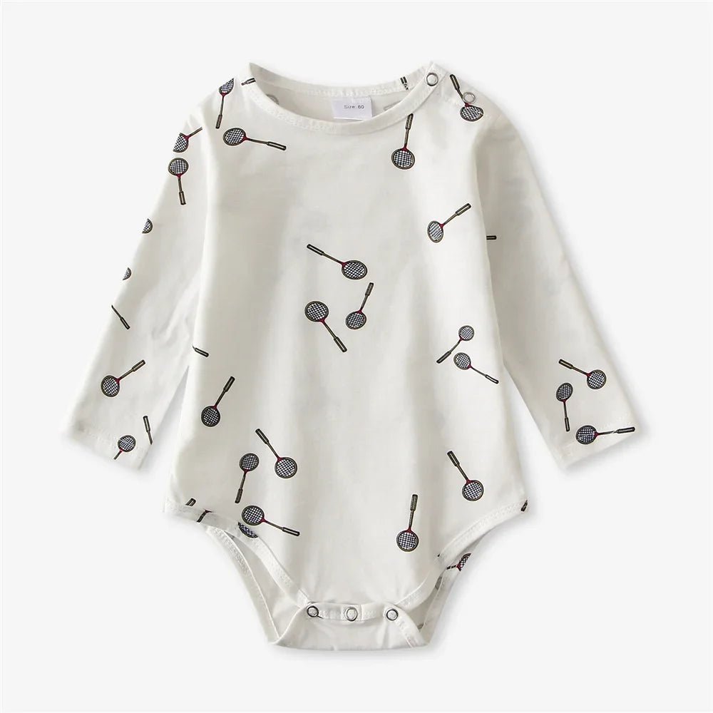 Spring Summer Baby Clothing Cotton Printed Infant Jumpsuits Newborn Long Sleeve Bodysuits - Clothesfassion.store