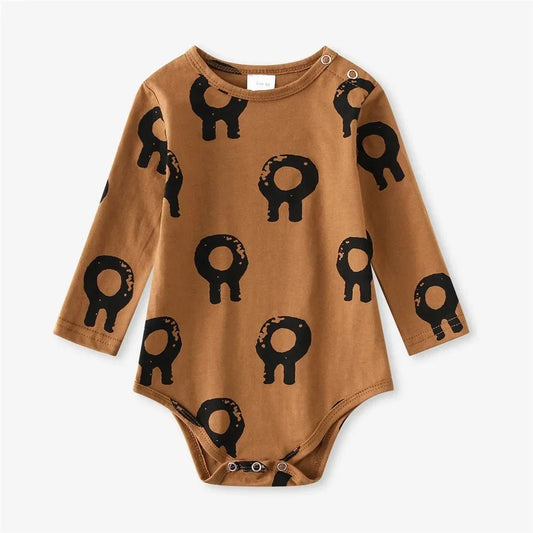Spring Summer Baby Clothing Cotton Printed Infant Jumpsuits Newborn Long Sleeve Bodysuits - Clothesfassion.store
