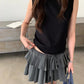 Spring women's casual solid color round neck slim fit vest - Clothesfassion.store
