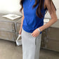 Spring women's casual solid color round neck slim fit vest - Clothesfassion.store