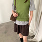 Spring women's casual solid color round neck slim fit vest - Clothesfassion.store