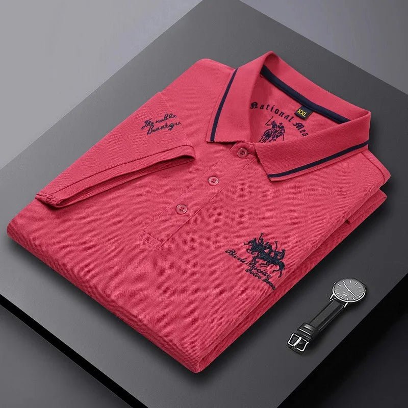 Summer Mens Embroidered Polo Shirts Short Sleeve Shirt Luxury Top Casual Lapel T-shirt Men Breathable Lightweight T Shirt Homme - Clothesfassion.store