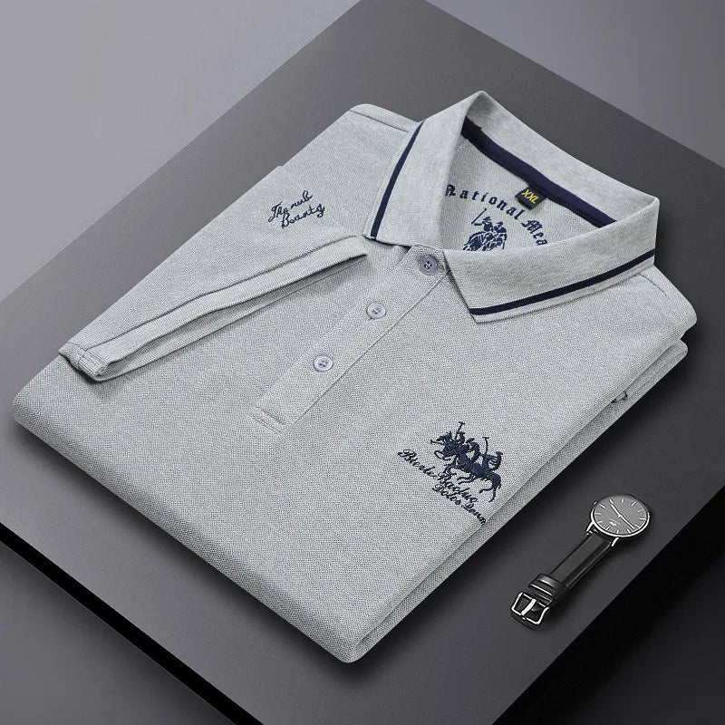 Summer Mens Embroidered Polo Shirts Short Sleeve Shirt Luxury Top Casual Lapel T-shirt Men Breathable Lightweight T Shirt Homme - Clothesfassion.store