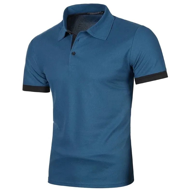 Summer Mens Short Sleeve Polo Shirts Lightweight Lapel Streetwear Breathable Tshirts for Men Basic Business Solid Color Top - Clothesfassion.store