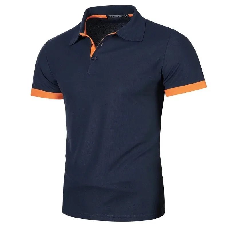 Summer Mens Short Sleeve Polo Shirts Lightweight Lapel Streetwear Breathable Tshirts for Men Basic Business Solid Color Top - Clothesfassion.store