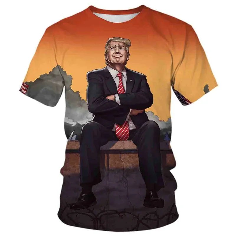 Summer popular men's printed T-shirt fashionable sports casual men's short sleeved street comfortable top - Clothesfassion.store