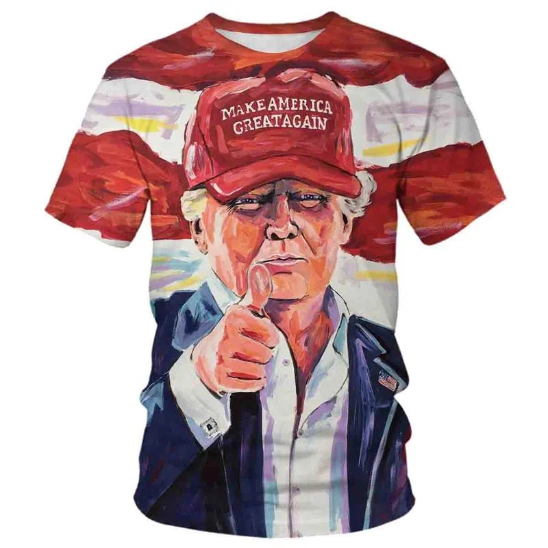 Summer popular men's printed T-shirt fashionable sports casual men's short sleeved street comfortable top - Clothesfassion.store
