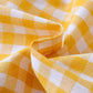 Summer Yellow Infant Baby Unisex Boys Girls Romper Plaid Print Short Sleeve Button Front Jumpsuit Daily Casual Clothes For 3 - 18M - Clothesfassion.store
