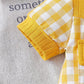 Summer Yellow Infant Baby Unisex Boys Girls Romper Plaid Print Short Sleeve Button Front Jumpsuit Daily Casual Clothes For 3 - 18M - Clothesfassion.store