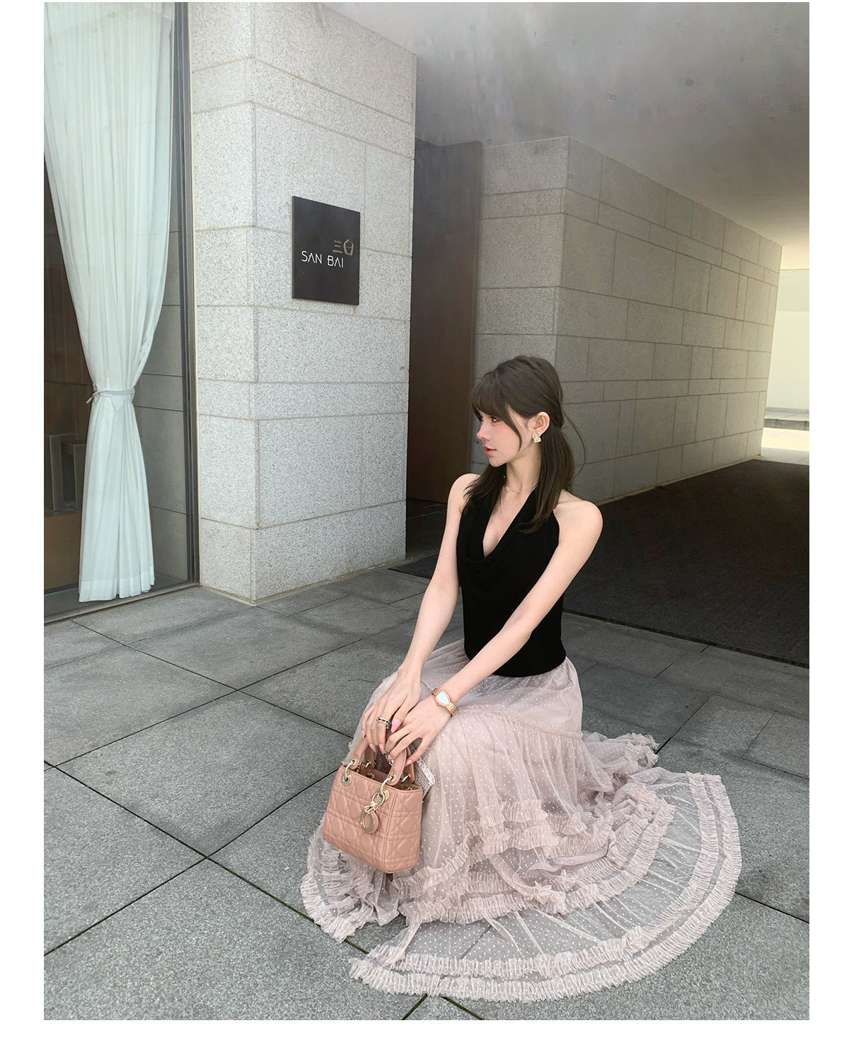 Sweet Floral Mesh Maxi Dress With Intricate Ruffle Detailing And Asymmetrical Hemversatile And Chic - Clothesfassion.store