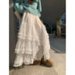 Sweet Floral Mesh Maxi Dress With Intricate Ruffle Detailing And Asymmetrical Hemversatile And Chic - Clothesfassion.store