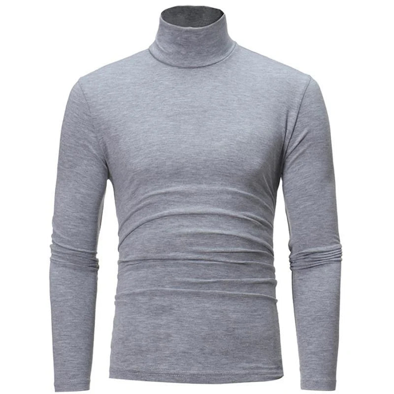 Thermal Underwear Tops Men Winter Clothes Thermal Shirt Autumn Men's Winter Tights High Neck Thin Slim Fit Long Sleeve T-shirt - Clothesfassion.store