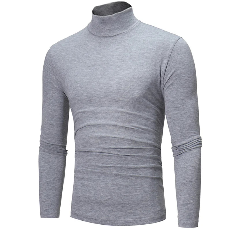 Thermal Underwear Tops Men Winter Clothes Thermal Shirt Autumn Men's Winter Tights High Neck Thin Slim Fit Long Sleeve T-shirt - Clothesfassion.store