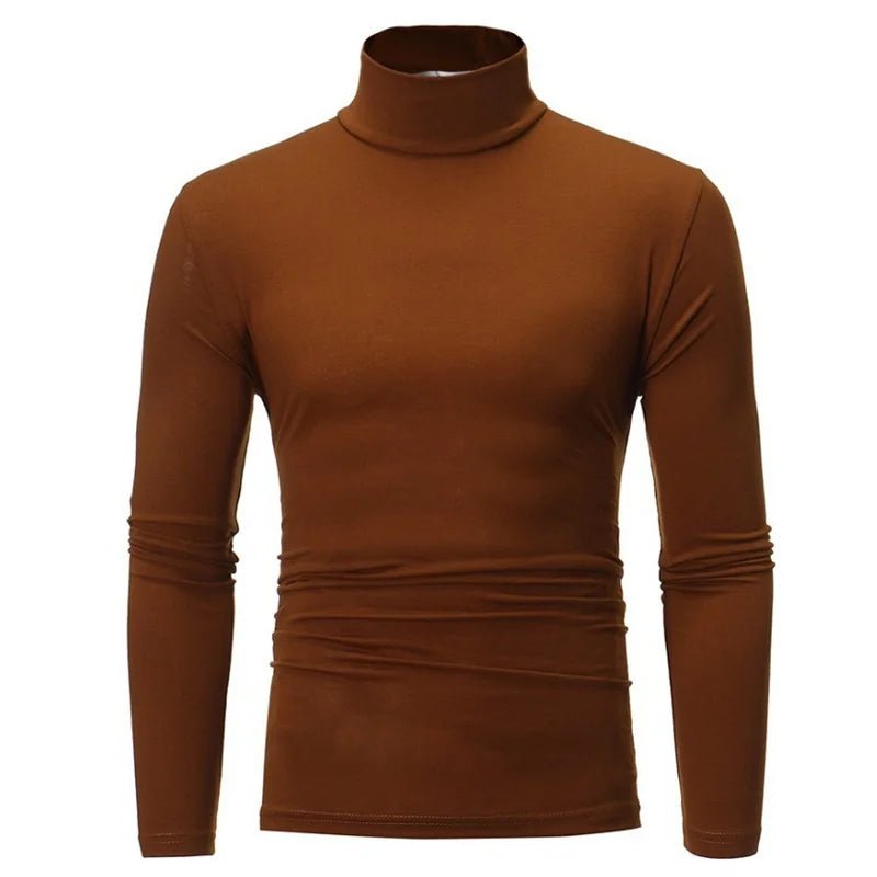 Thermal Underwear Tops Men Winter Clothes Thermal Shirt Autumn Men's Winter Tights High Neck Thin Slim Fit Long Sleeve T-shirt - Clothesfassion.store