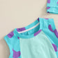 Toddler Baby Summer Outfits Print Sleeveless Round Neck Romper with Dinosaur Hat 2 Pcs Set - Clothesfassion.store