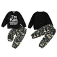 Toddler Boy Autumn Birthday Set with Letter Print Sweatshirt and Camo Pants Long Sleeve Outfit for Fall Celebration - Clothesfassion.store