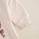 Toddler Boy Winter Hooded Romper Snowflake Print Warm Fleece Jumpsuit with Zipper Front and Pockets - Clothesfassion.store