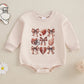 Toddler Boy Winter Hooded Romper Snowflake Print Warm Fleece Jumpsuit with Zipper Front and Pockets - Clothesfassion.store