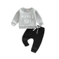 Toddler Boys 2 - Piece Outfit Casual Long Sleeve Crew Neck Sweatshirt with Elastic Waist Sweatpants Set for Fall - Clothesfassion.store
