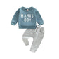 Toddler Boys 2 - Piece Outfit Casual Long Sleeve Crew Neck Sweatshirt with Elastic Waist Sweatpants Set for Fall - Clothesfassion.store