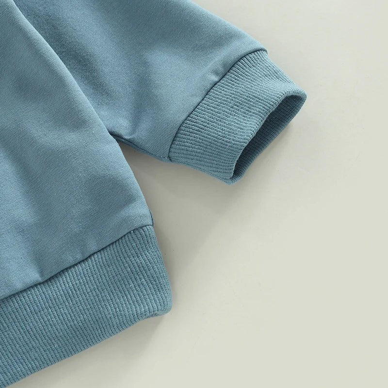 Toddler Boys 2 - Piece Outfit Casual Long Sleeve Crew Neck Sweatshirt with Elastic Waist Sweatpants Set for Fall - Clothesfassion.store