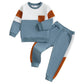 Toddler Girl Color Block Hoodie and Jogger Set Long Sleeve Pullover Sweatshirt with Pockets and Matching Pants 2 Piece Outfit - Clothesfassion.store