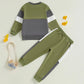 Toddler Girl Color Block Hoodie and Jogger Set Long Sleeve Pullover Sweatshirt with Pockets and Matching Pants 2 Piece Outfit - Clothesfassion.store