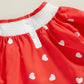 Toddler Girl Valentine’s Day Outfit Long Sleeve Round Neck Heart Print Dress with Matching Headband and Tights Set - Clothesfassion.store