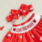 Toddler Girl Valentine’s Day Outfit Long Sleeve Round Neck Heart Print Dress with Matching Headband and Tights Set - Clothesfassion.store