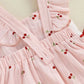 Toddler Girls Floral Ruffle Sleeve Top and Shorts Set Cute Flower Print Blouse with Elastic Waistband Shorts for Summer Outfits - Clothesfassion.store