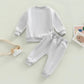 Toddler Kids Unisex 2 Piece Clothing Set Cute Graphic Print Crew Neck Sweatshirt Comfy Elastic Waist Jogger Pants Outfit - Clothesfassion.store