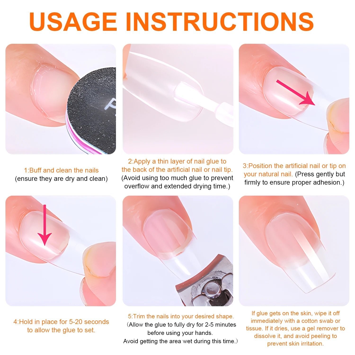 Twoing Waterproof Liquid Nail Adhesive,Long - Lasting & Fast - Drying, Formaldehyde - Free, Compatible with Acrylic Nails Fake Nails - Clothesfassion.store