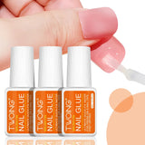 Twoing Waterproof Liquid Nail Adhesive,Long - Lasting & Fast - Drying, Formaldehyde - Free, Compatible with Acrylic Nails Fake Nails - Clothesfassion.store