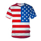 USA American Flag 3D Printed T-Shirts Men Women Fashion Streetwear Oversized Short Sleeve T Shirt Girl Tees Tops Woman Clothing - Clothesfassion.store