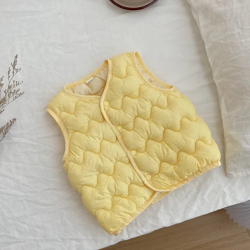 Winter Kids Warm Vest Toddler Girls Boys Thin Waistcoat Outerwear Children Solid Color Jackets Down Vest Undershirt - Clothesfassion.store