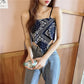 Woman Sexy Floral Tank Tops Women Corset Femme New Style Tanks Crop Camisole Fashion Knit Camis High Street Irregularity Vest - Clothesfassion.store