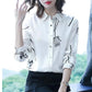 Woman Spring Autumn Style Blouses Shirts Lady Casual Long Sleeve Turn - down Collar Flower Printed Blusas Tops - Clothesfassion.store